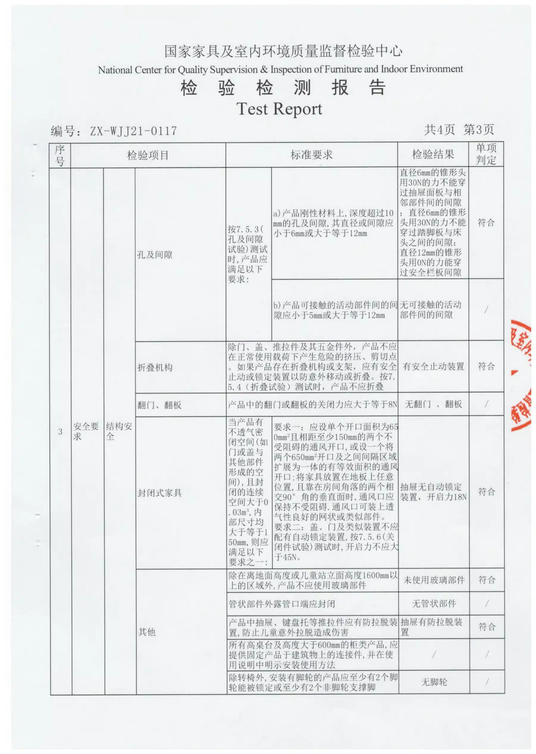 2021年儿童床检测报告预览图