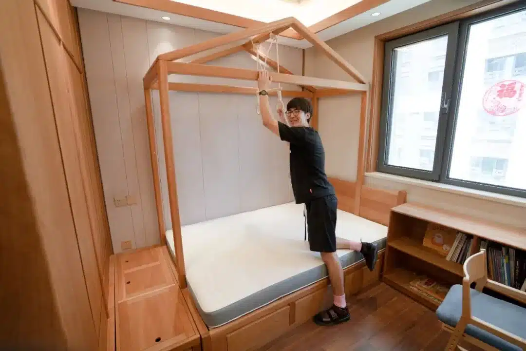 帝都140㎡四居樱桃木全屋订，榻榻米上造木屋也太可了吧！