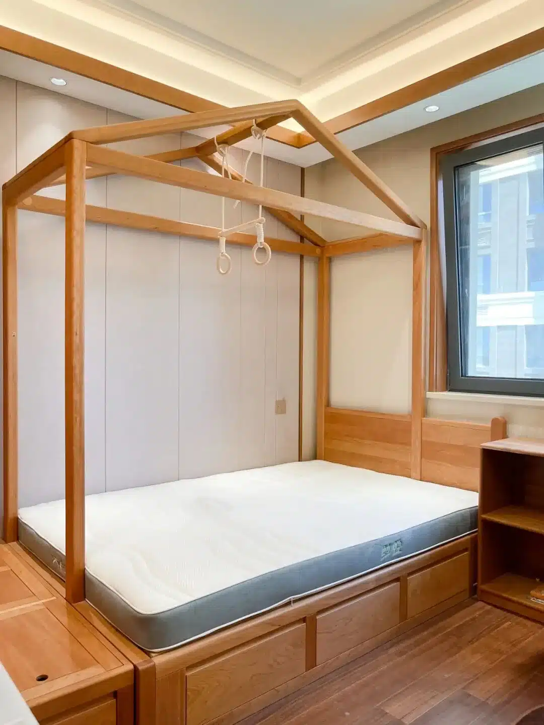 帝都140㎡四居樱桃木全屋订，榻榻米上造木屋也太可了吧！