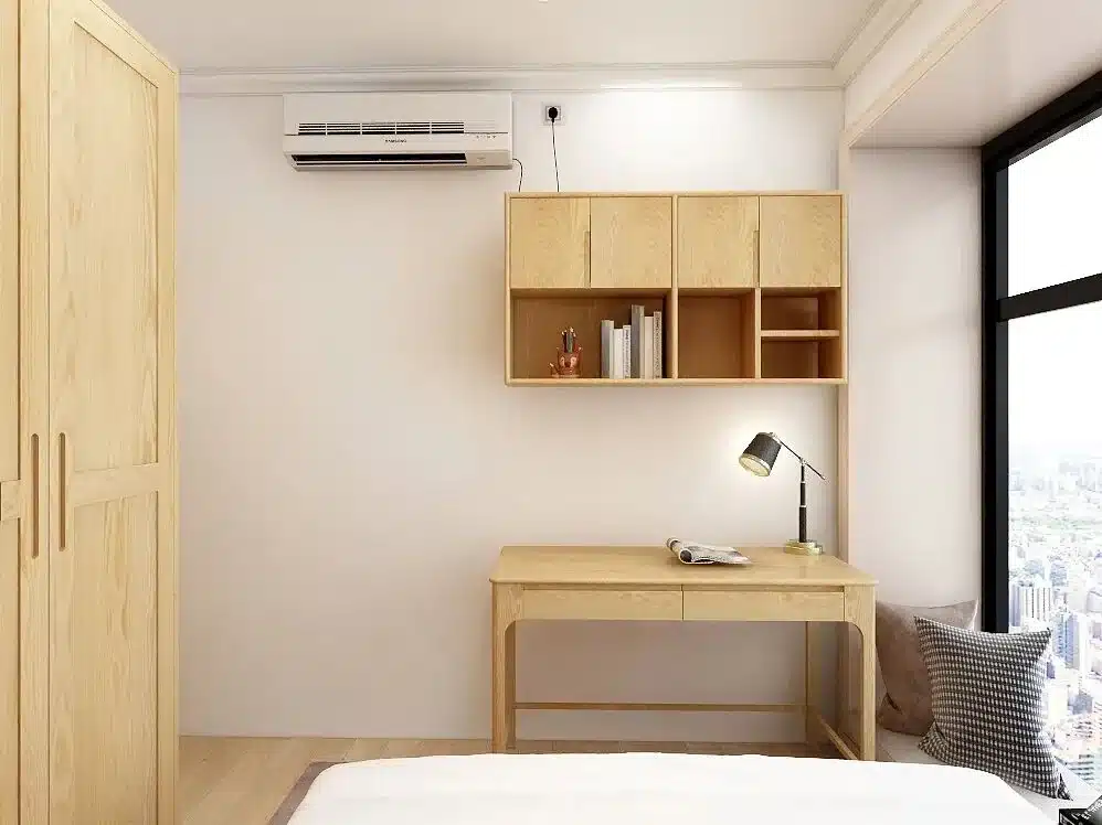 广州两居学区房，一体两柜让客厅秒变超大书房